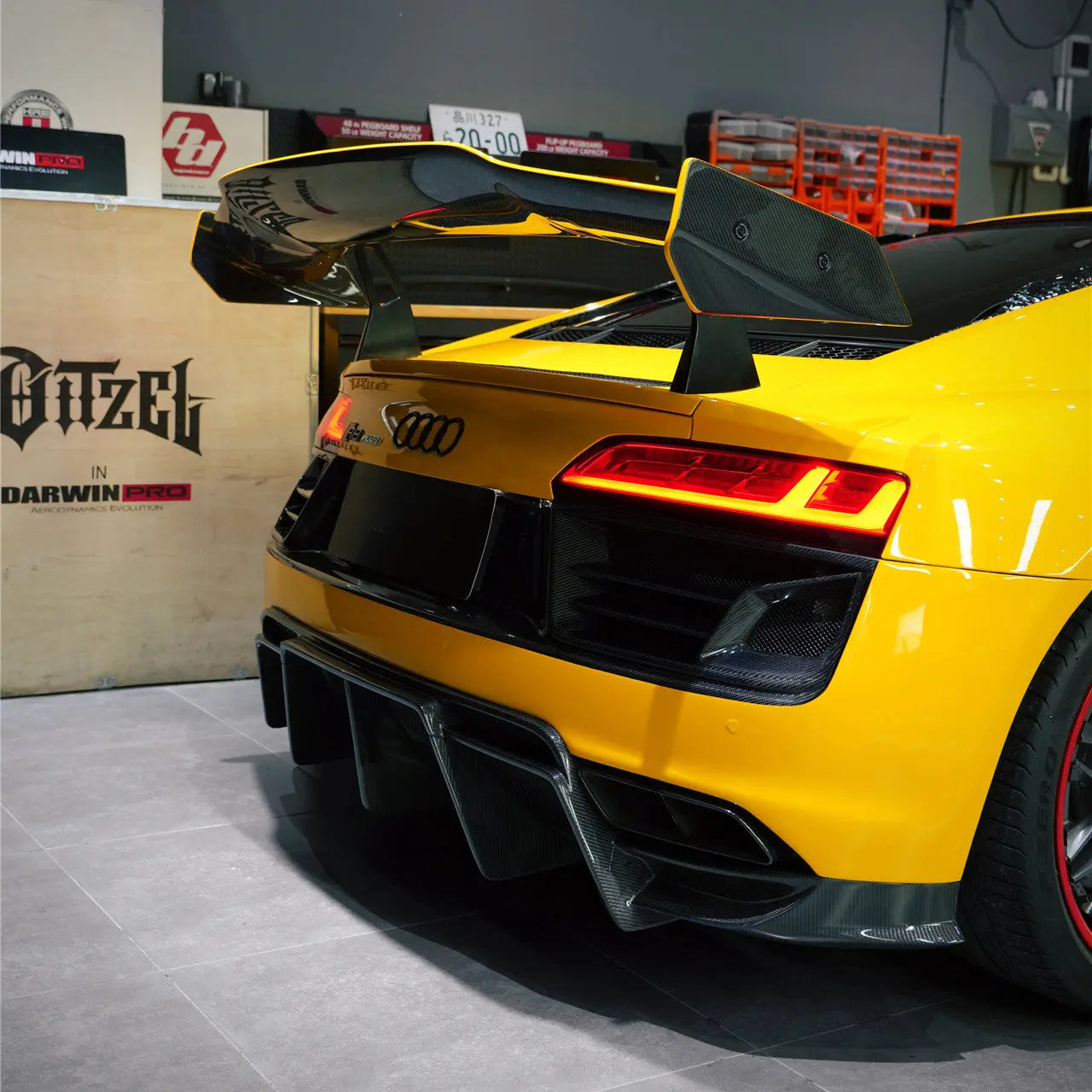 Audi R8 Lm Rear Wing iMP Performance 2016-2022 Audi R8 Type 4S GEN2/GEN3 Carbon Fiber Rear