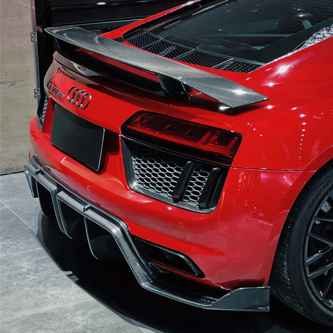 Rear Diffuser R8 Audi R8 Body Kit - iMP Carbon Fiber Rear Diffuser 2016-2018