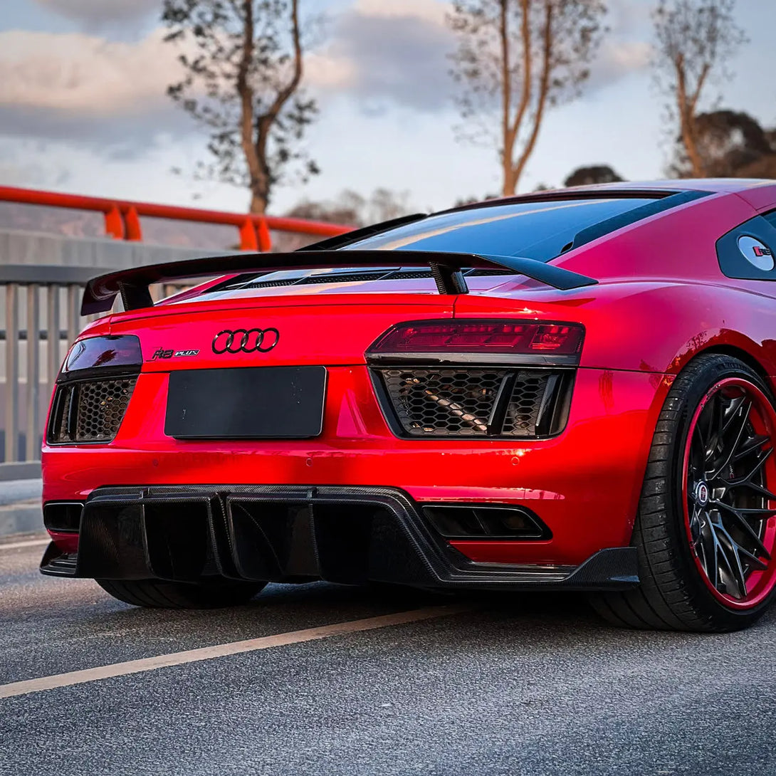 2018 R8 Rear Audi R8 Body Kit - iMP Carbon Fiber Rear Diffuser 2016-2018