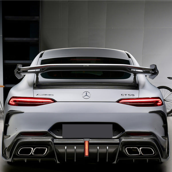 iMP Performance 2018-2024 Mercedes Benz AMG X290 GT43/GT50/GT53/GT63S 4-Door Coupe Partial Carbon Rear Bumper w/ Muffler Tips