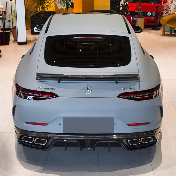 iMP Performance 2018-2024 Mercedes Benz AMG X290 GT43/GT50/GT53 4-Door Coupe RWD & AWD carbon fiber Rear Lip w/ Reflector & Muffler Tips