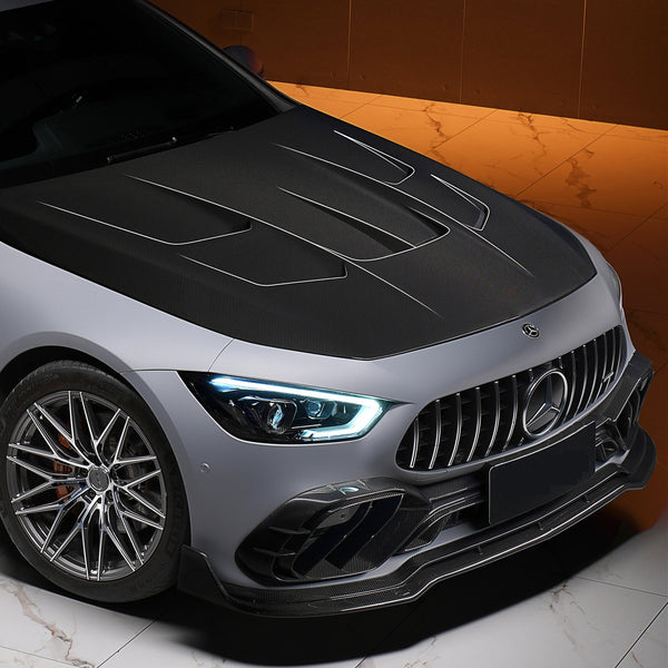 iMP Performance 2018-2024 Mercedes Benz AMG X290 GT43/GT50/GT53 4-Door Coupe RWD & AWD 4-Door Coupe carbon fiber Front Lower Lip