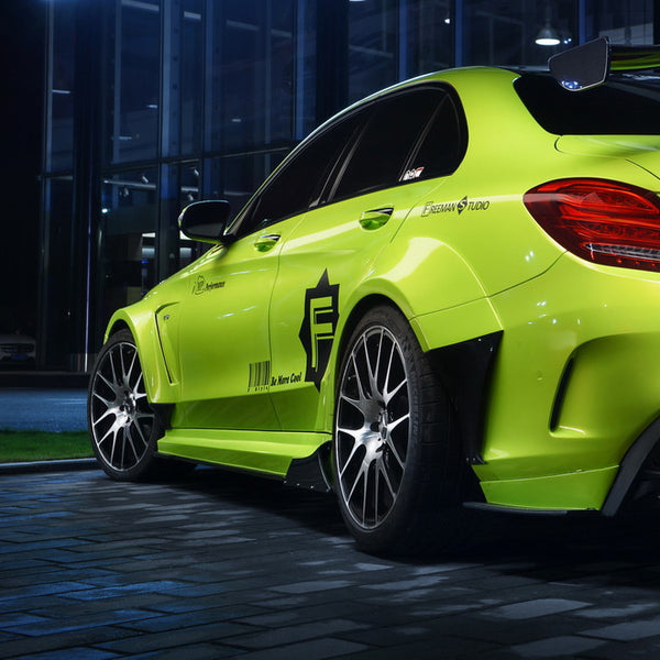 iMP Performance 2015-2021 Mercedes Benz W205 C63 AMG Sedan Partial Carbon Side Skirts w/ Canards