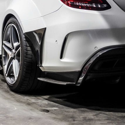 iMP Performance 2015-2021 Mercedes Benz W205 C63 AMG Sedan Carbon Fiber Rear Bumper Caps