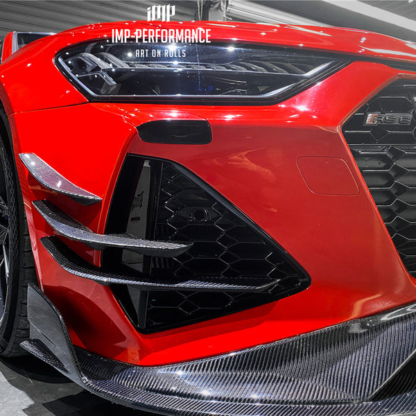 iMP Performance 2019-2024 Audi RS6 Avant & RS7 C8 Carbon Front Bumper Canards(Fits OEM Front Bumper)
