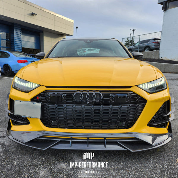 iMP Performance 2019-2024 Audi RS6 Avant & RS7 C8 Carbon Front Bumper Lip(Fits OEM Front Bumper)