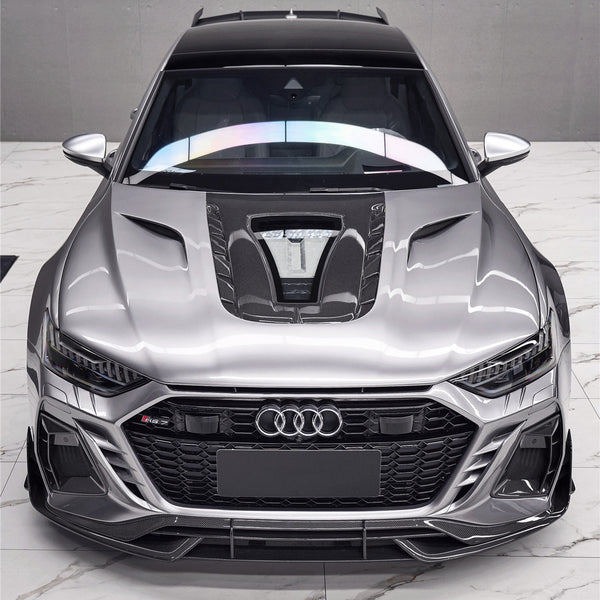 iMP Performance 2019-2024 RS7 C8 Type I Carbon Fiber Hood Bonnet w/ Glass Engine Lid