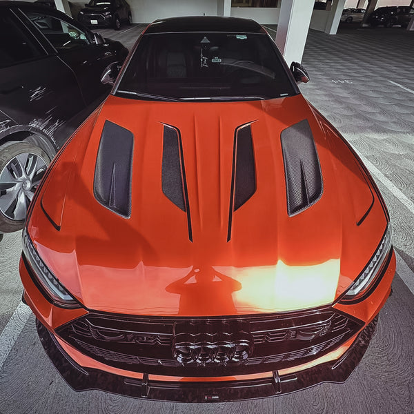 iMP Performance 2019-2024 Audi RS7 S7 C8 TypeI Carbon Fiber Hood Bonnet Engine Cover