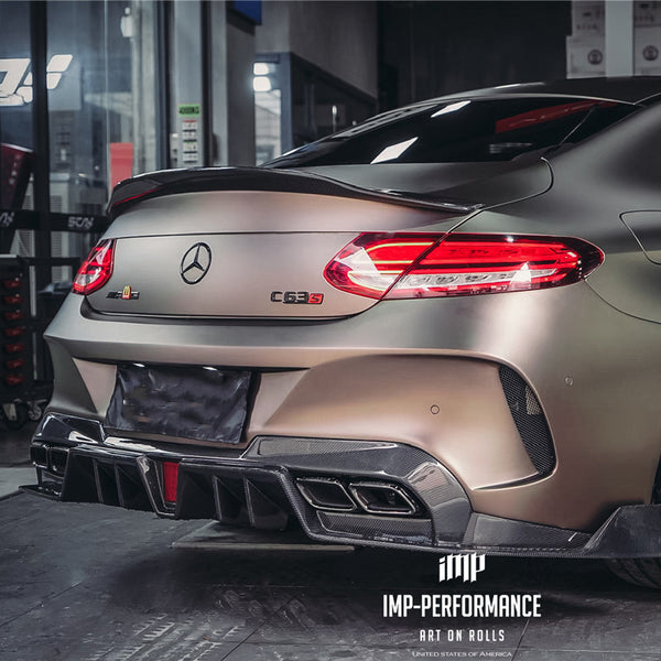 iMP Performance 2016-2021 Mercedes Benz C205 C63 AMG Coupe Carbon Roof Wing Trunk Spoiler