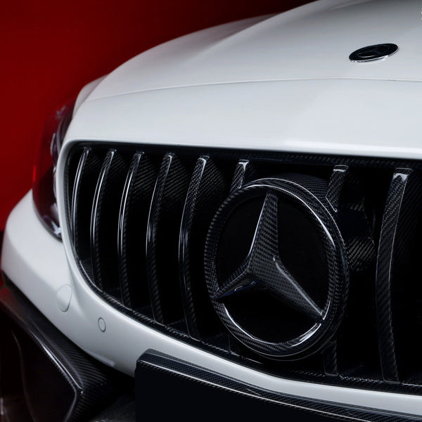 iMP Performance 2016-2021 Mercedes Benz C205 C63 AMG Carbon Fiber Front Bumper Grille Badge