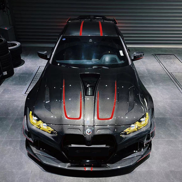 iMP Performance 2021-2023 BMW G80 M3 G82 G83 M4 Carbon Fiber Hood w/ Glass