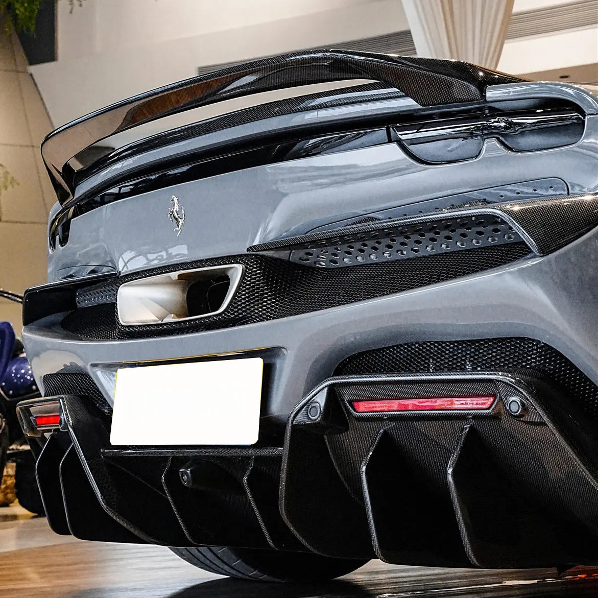 296 GTS Carbon Rear Bumper Trim iMP Performance Ferrari 296 GTB/GTS