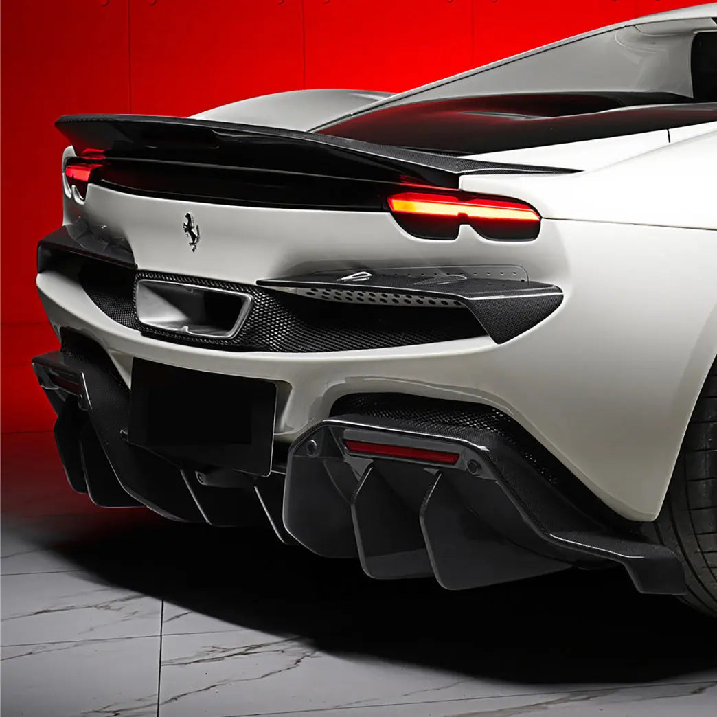 296 GTS Carbon Rear Bumper Trim iMP Performance Ferrari 296 GTB/GTS