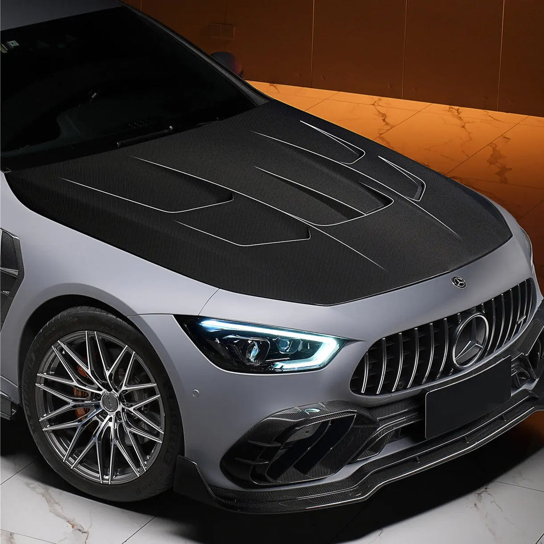 IMP MB AMG X290 GT43 GT50 GT53 GT63S 4 Door Coupe Ver 2 Carbon Fiber Hood imp-mb-amg-x290-gt43-gt50-gt53-gt63s-4-door-coupe-ver-2-carbon-fiber-hood