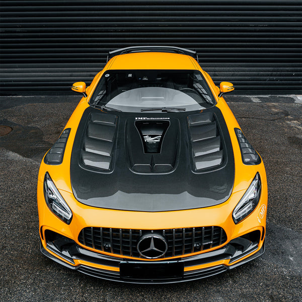 iMP Performance 2015-2021 Mercedes Benz GT/GTS/GTC/GTR C190 Coupe & R190 Roadster Ver.2 Carbon Fiber Hood   with Glass