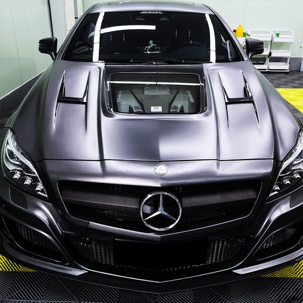 iMP Performance 2011-2017 Mercedes Benz W218 C218 CLS63 Sedan Partial Carbon Hood w/ Glass