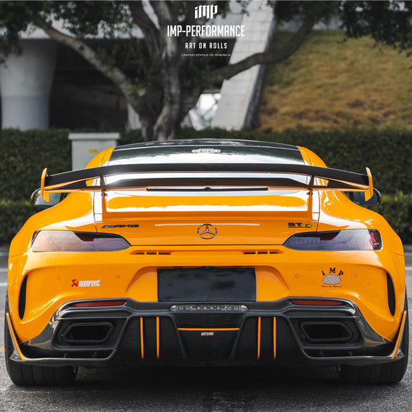 iMP Performance 2015-2021 Mercedes Benz GTC C190 Coupe & R190 Roadster Ver.3 Partial Carbon Fiber Rear Bumper