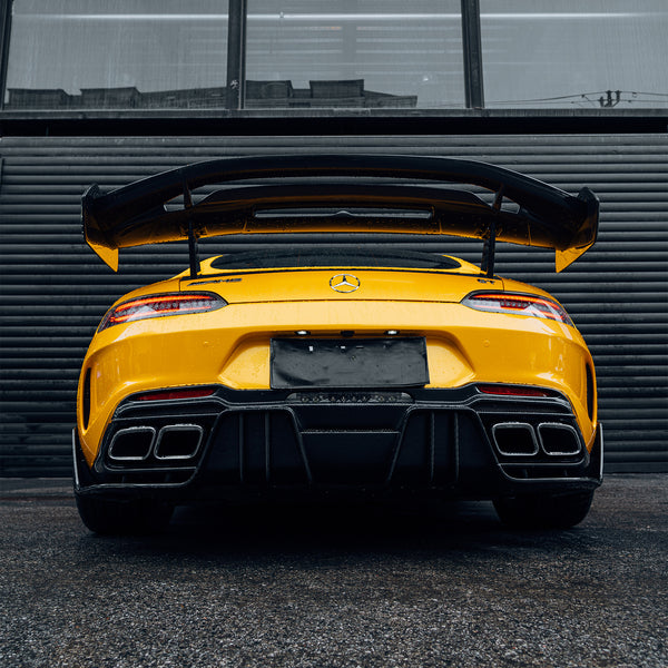 iMP Performance 2015-2021 Mercedes Benz GT/GTS C190 Coupe & R190 Roadster Ver.2 Partial Carbon Fiber Rear Bumper