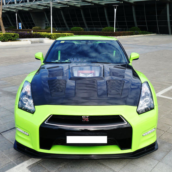 iMP Performance 2008-2016 Nissan R35 GTR Carbon Fiber Hood with Glass