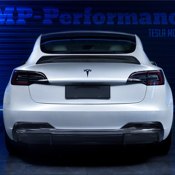 iMP Performance 2017-2023 Tesla Model 3 Carbon Fiber Rear Bumper Diffuser