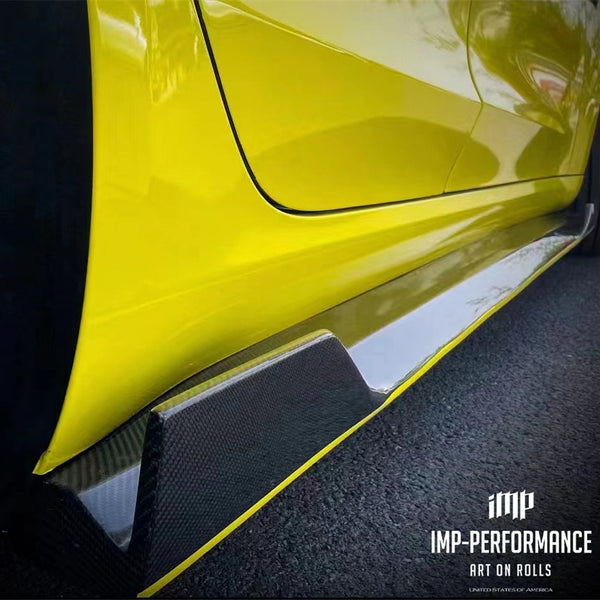 iMP Performance 2017-2023 Tesla Model 3 Carbon Fiber Side Skirt Underboard(Can Fit OEM Side Skirts)