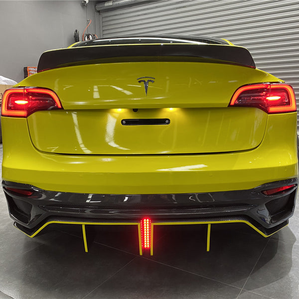 iMP Performance 2017-2021 Tesla Model 3 Partial Carbon Fiber Rear Bumper w/ Brake Light
