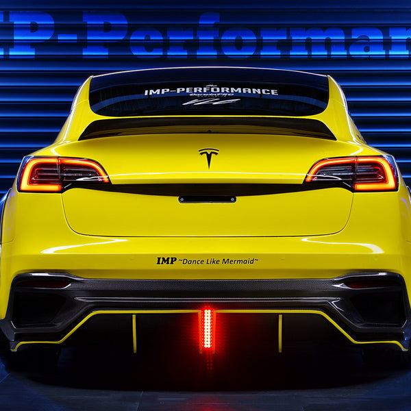 iMP Performance 2021-2023 Tesla Model 3 Partial Carbon Fiber Rear Bumper w/ Brake Light